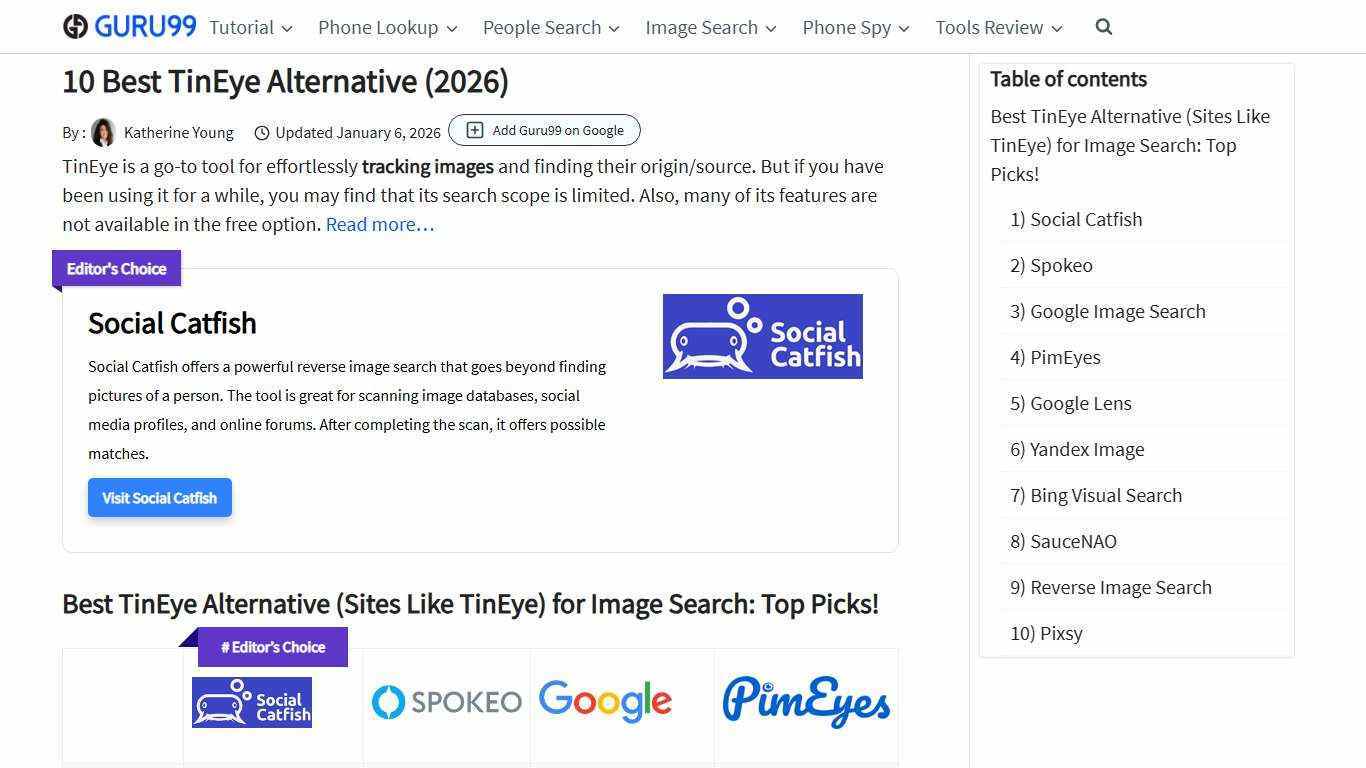 10 Best TinEye Alternative (2026)