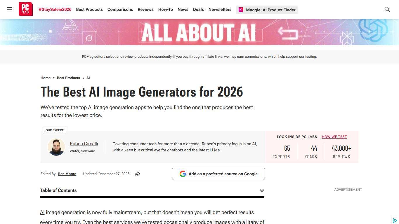 The Best AI Image Generators We've Tested for 2026 | PCMag